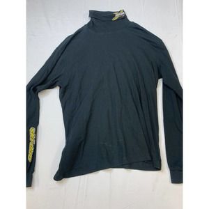 Vintage Ski-Doo Bombardier Snowmobile Racing Turtle Neck Mens Shirt Black Large